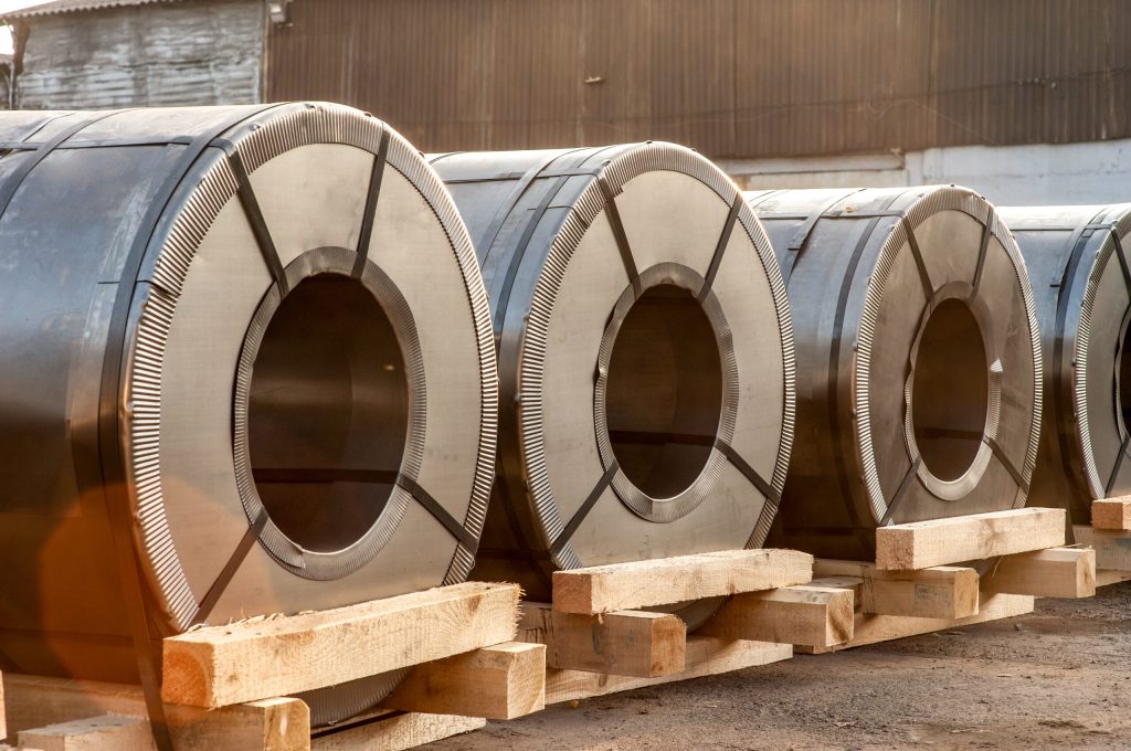 Row,Of,Cored,Metallurgical,Wires,At,Manufactory
